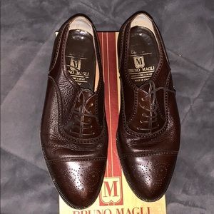 Bruno Magli Charles brown dress shoes EUC